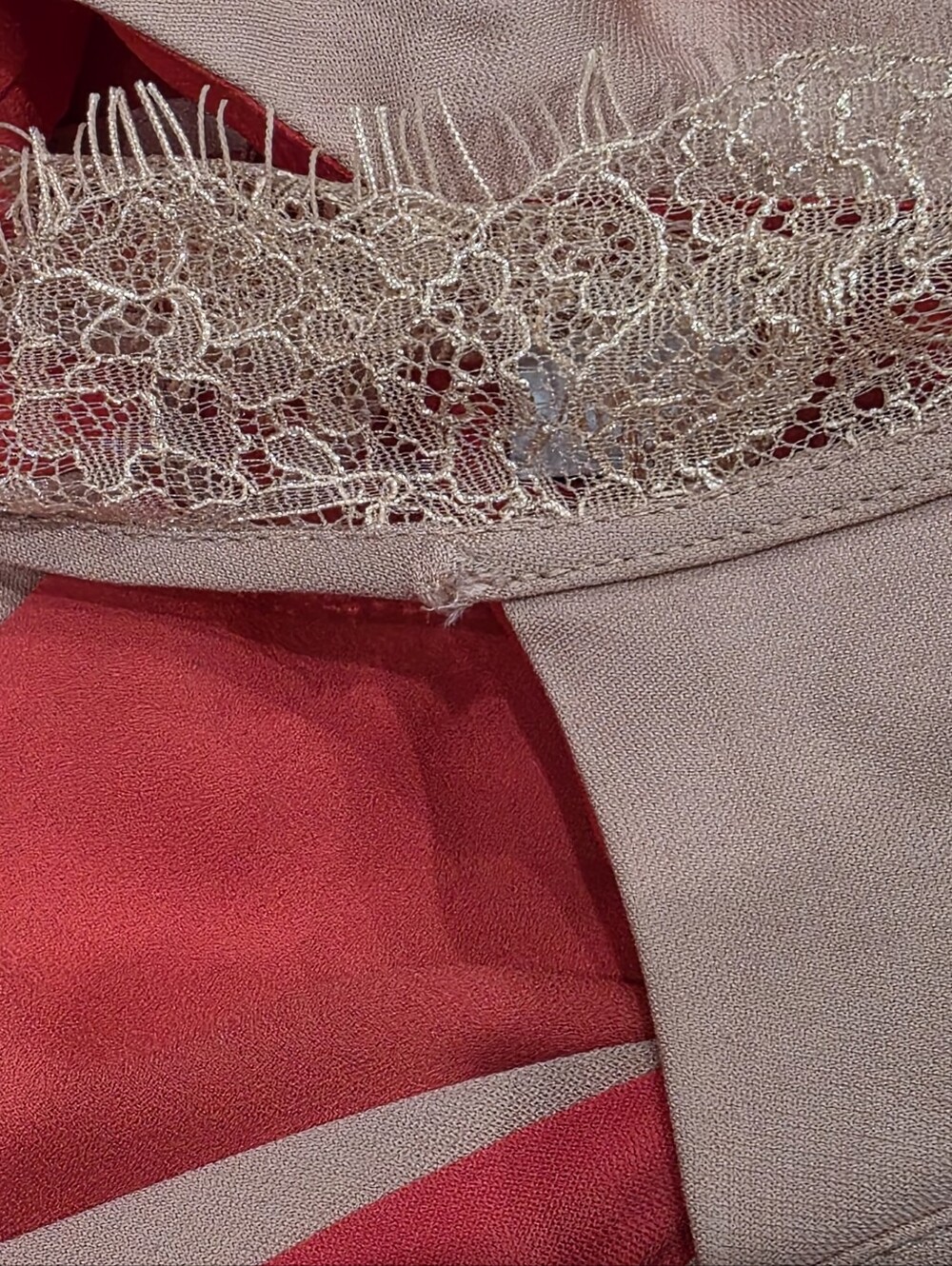 ​REISS Henley Romantic Lace Cami Midi Dress in Coral Red EU38/US 6 - Picture 11 of 15